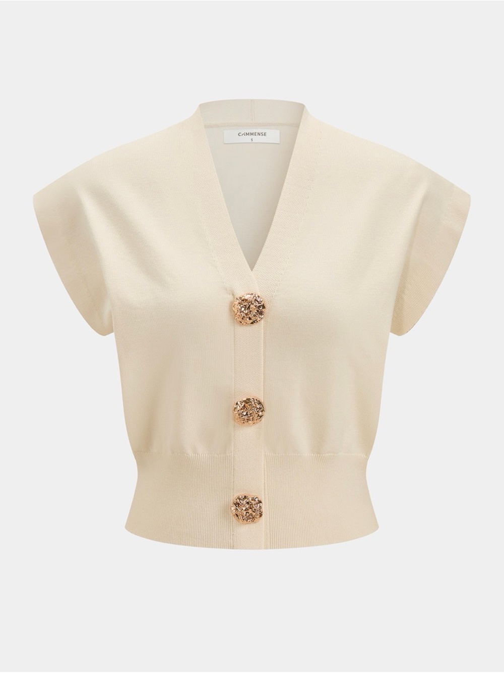 Commense V-Neck Knit Top